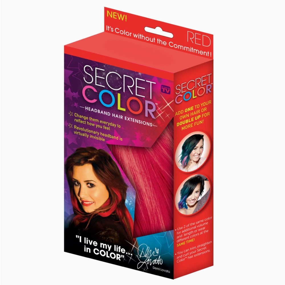 Secret Color Headband Hair Extensions Red NEW